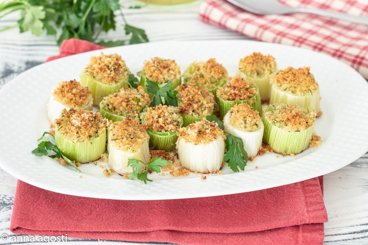 Alho-poró gratinado receita simples