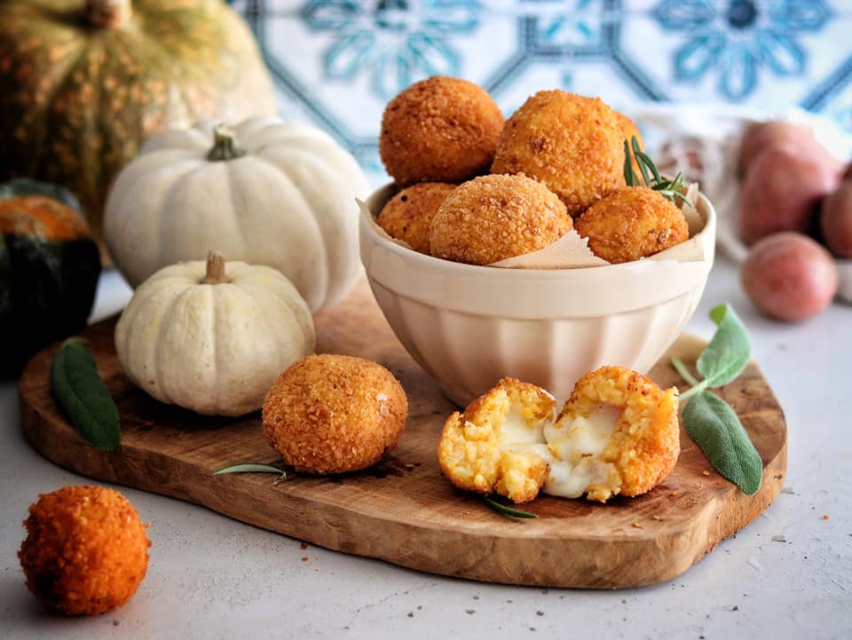 Almôndegas de abóbora e batatas