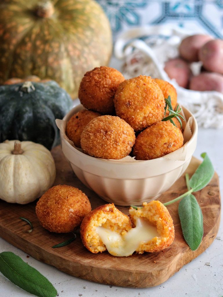 Almôndegas de abóbora e batatas