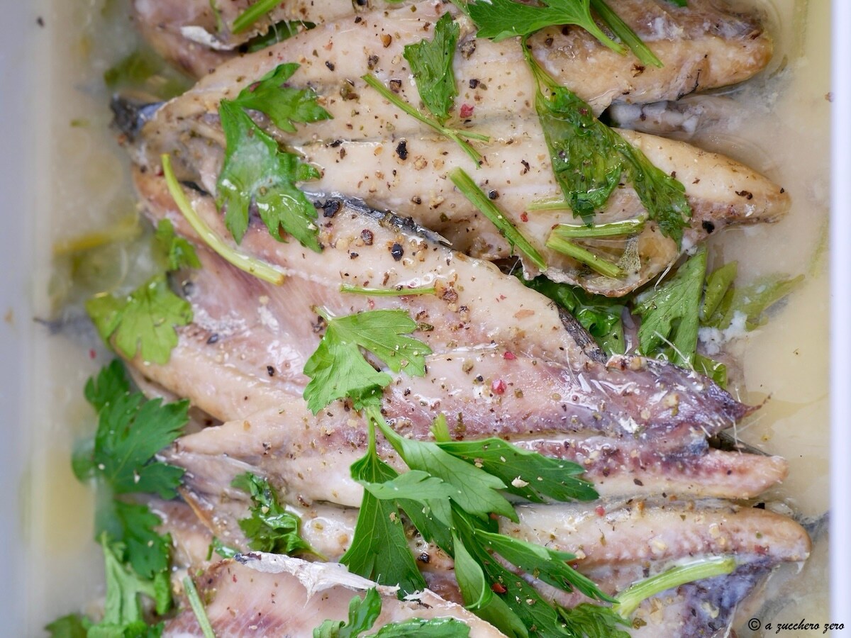 Anchovas no forno com vinagre tão boas quanto marinadas