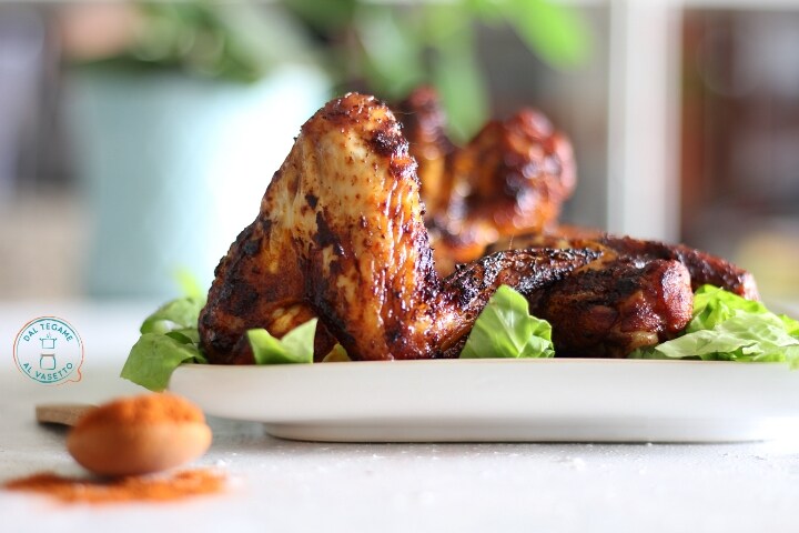 Asinhas de frango na fritadeira a ar
