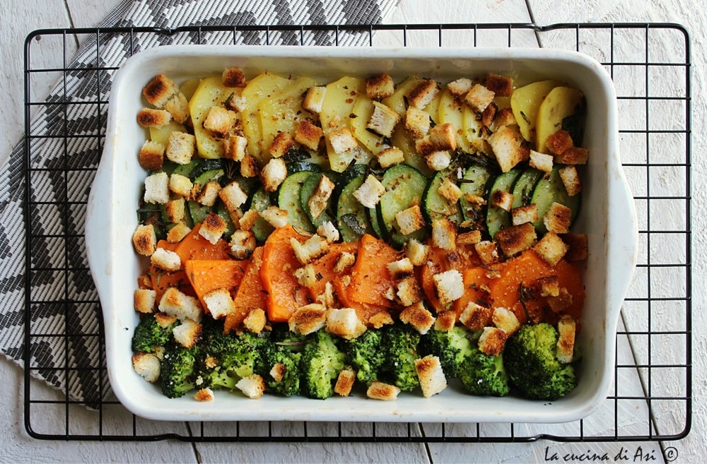 Assadeira de legumes no forno