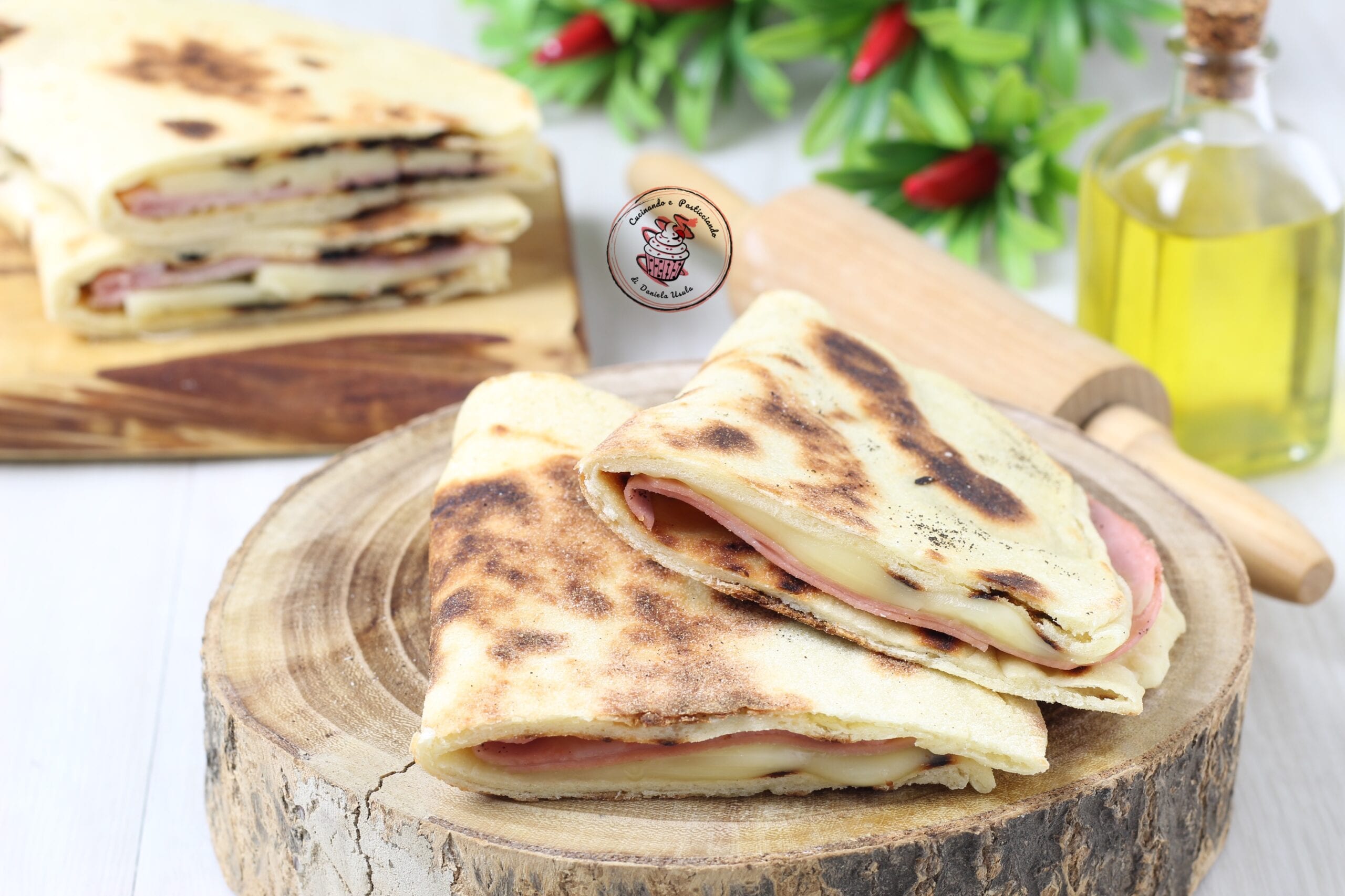 Falsas piadinas com sobra de fermento natural