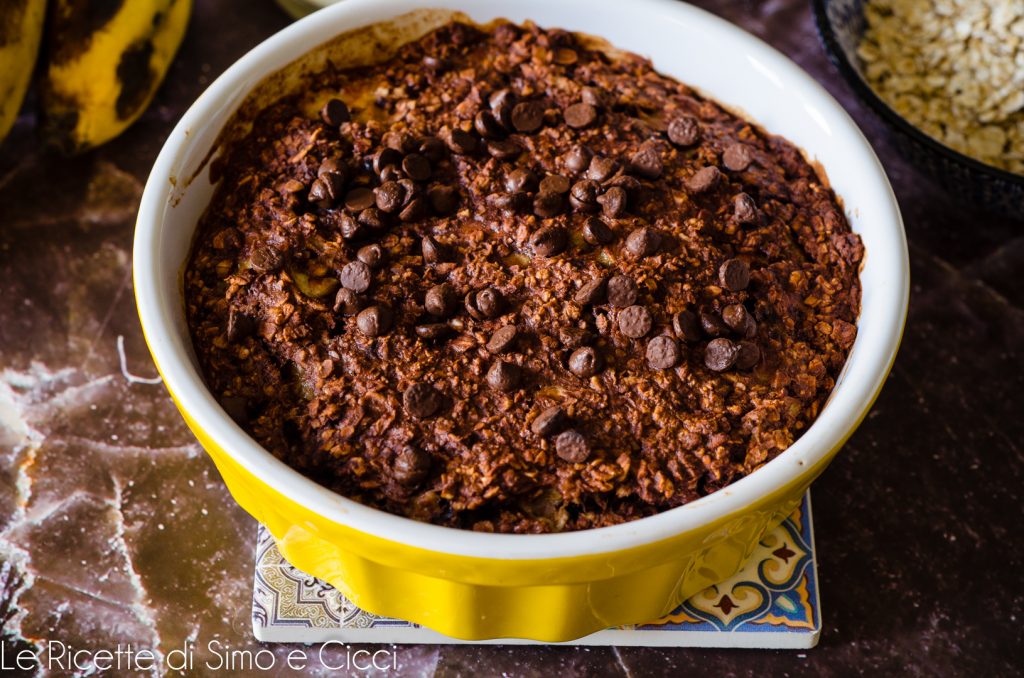 Baked oats, receita de mingau assado, no micro-ondas ou na fritadeira a ar