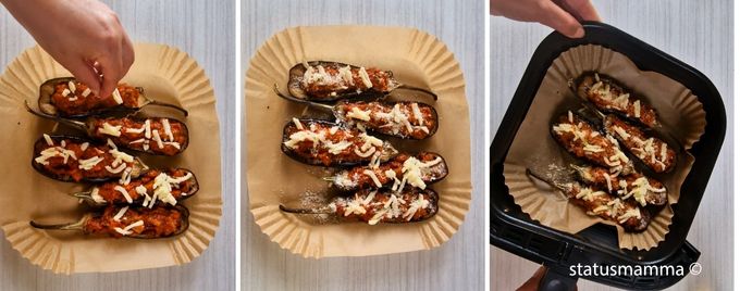 berinjela recheada gratinada