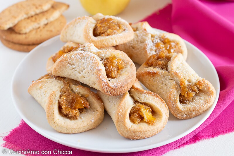Biscoitos laço de maçã
