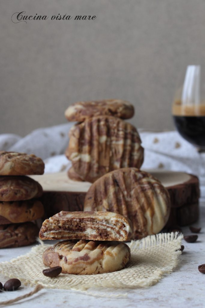 Biscoitos marmorizados de café Cozinha vista mar