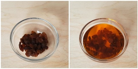 uva-passa embebida em licor