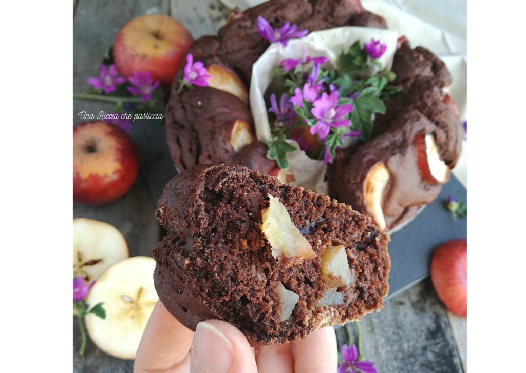 bolo de água com maçãs e cacau 2
