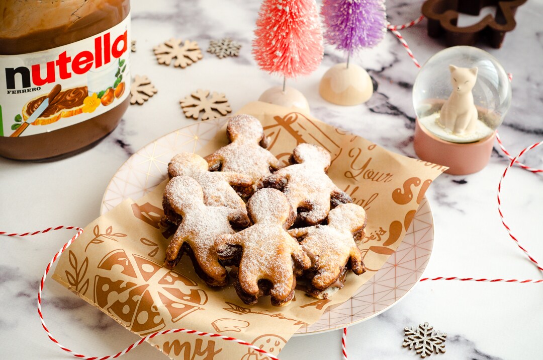 Bonequinhos de massa folhada com Nutella, apenas 2 ingredientes e 5 minutos para prepará-los!