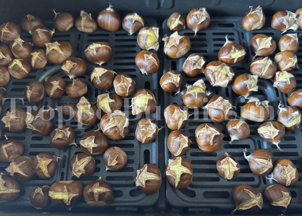 castanhas cozidas na airfryer