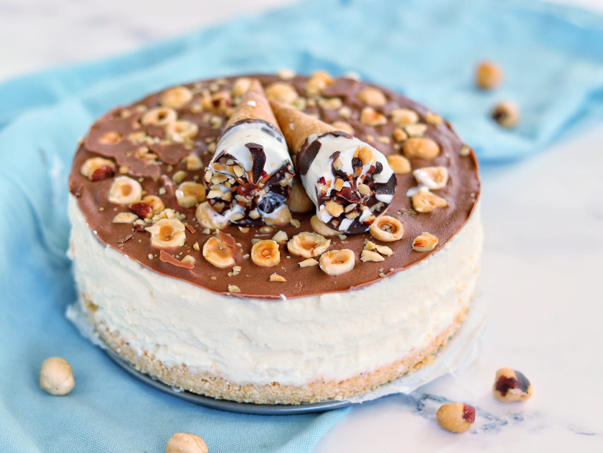 Cheesecake coração de creme