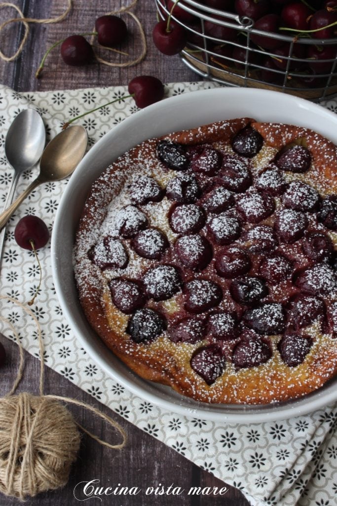 Clafoutis de cerejas Cozinha vista mar