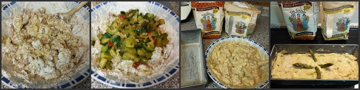 Bolo salgado com legumes e queijos
