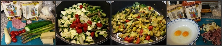 Bolo salgado com legumes e queijos