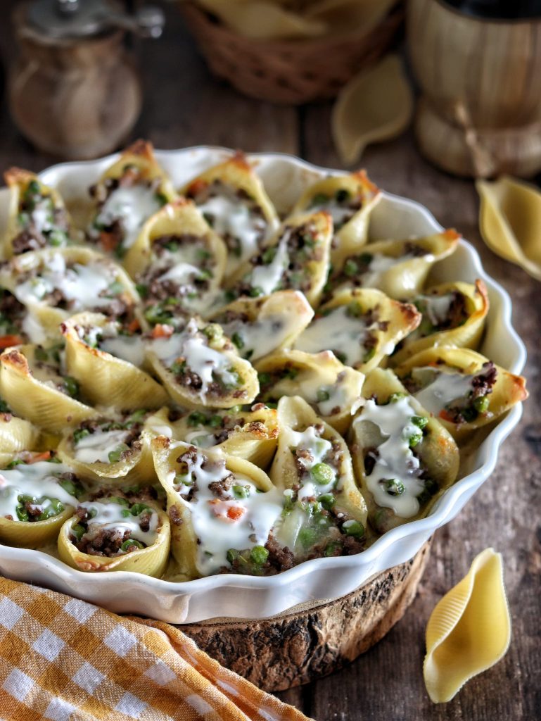 Conchiglioni recheados ao forno