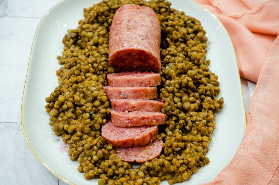 Cotechino e lentilhas