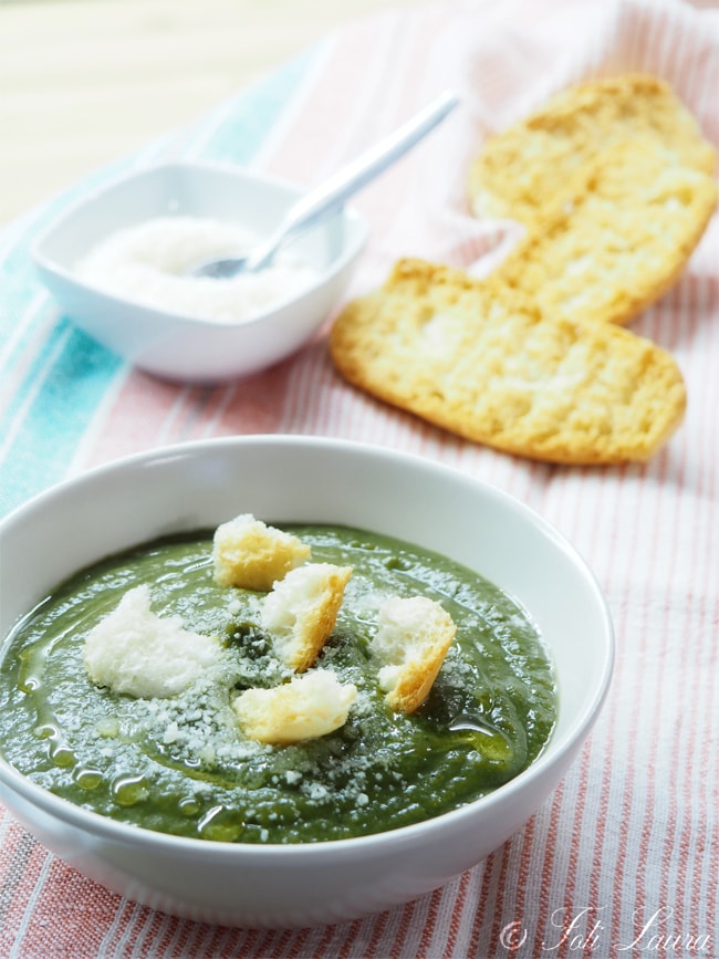 Creme de espinafre e batatas