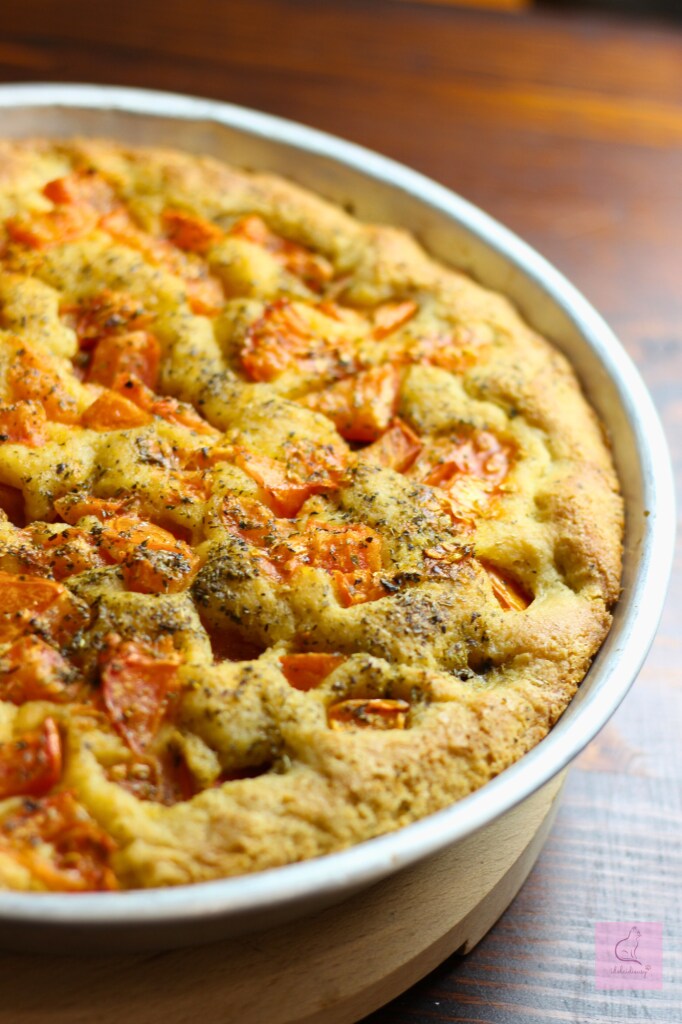 idolcidisusy focaccia integral com tomatinhos e orégano