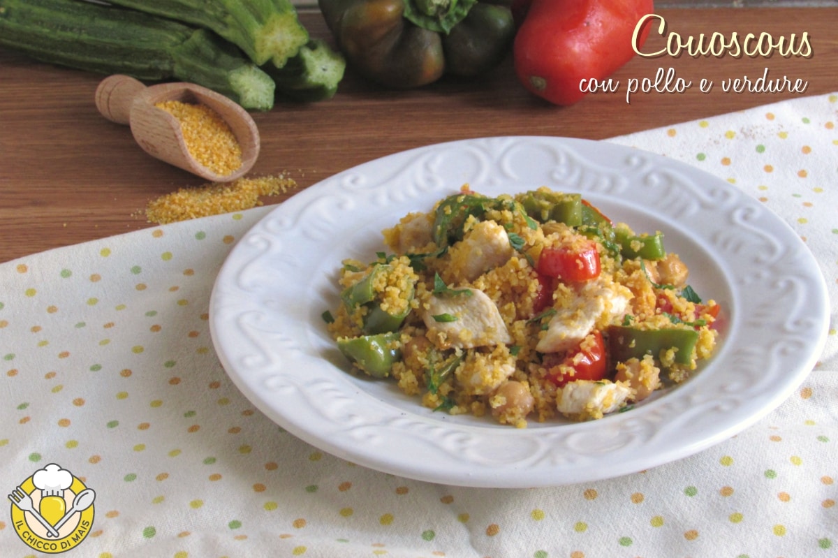 Cuscuz com frango e legumes