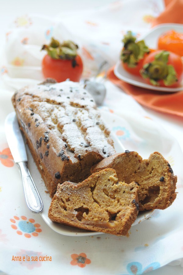 Plumcake macio de caqui