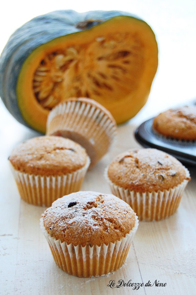 muffin de abóbora com canela e chocolate