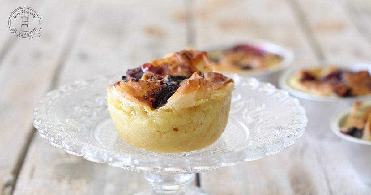 Muffin de massa filo no micro-ondas