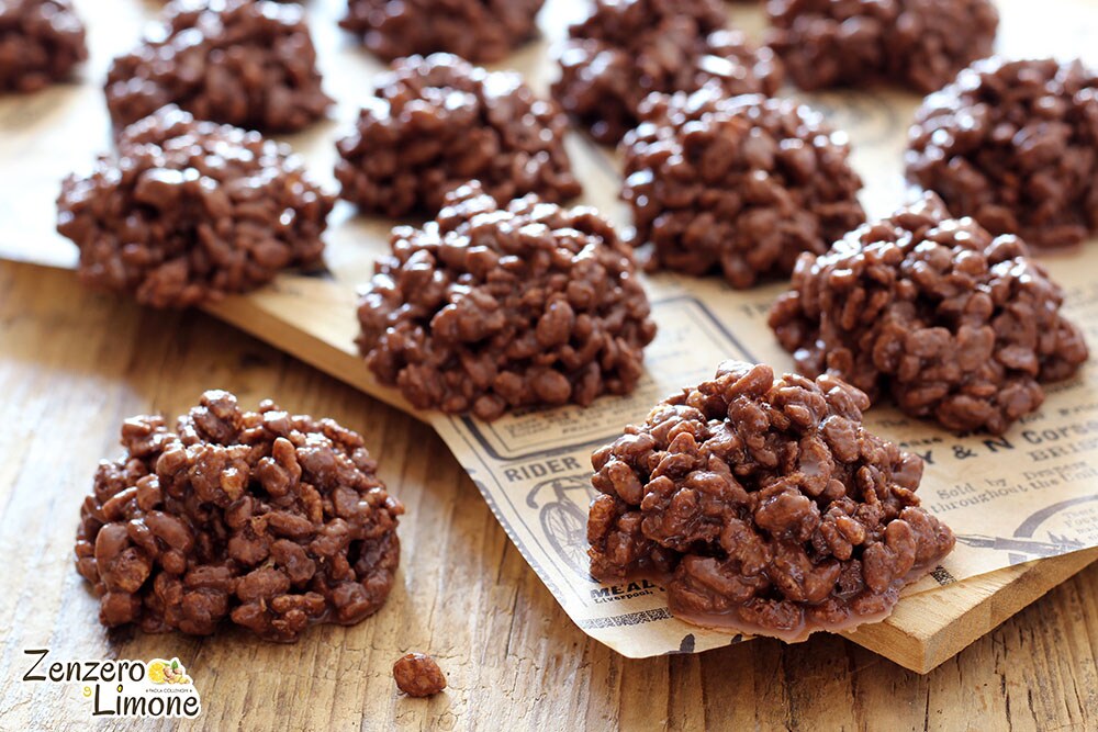 Docinhos com arroz tufado e chocolate