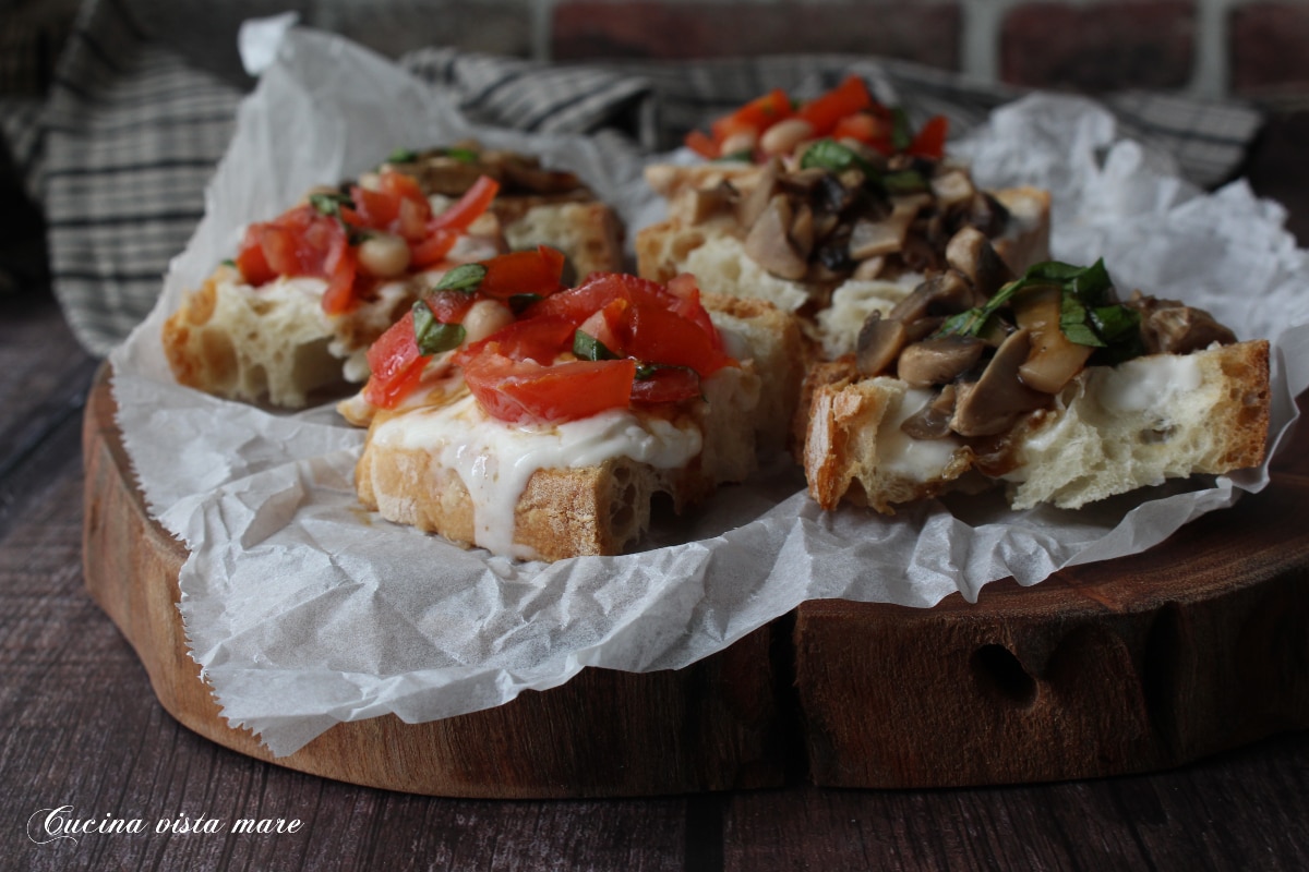 Dupla de bruschettas