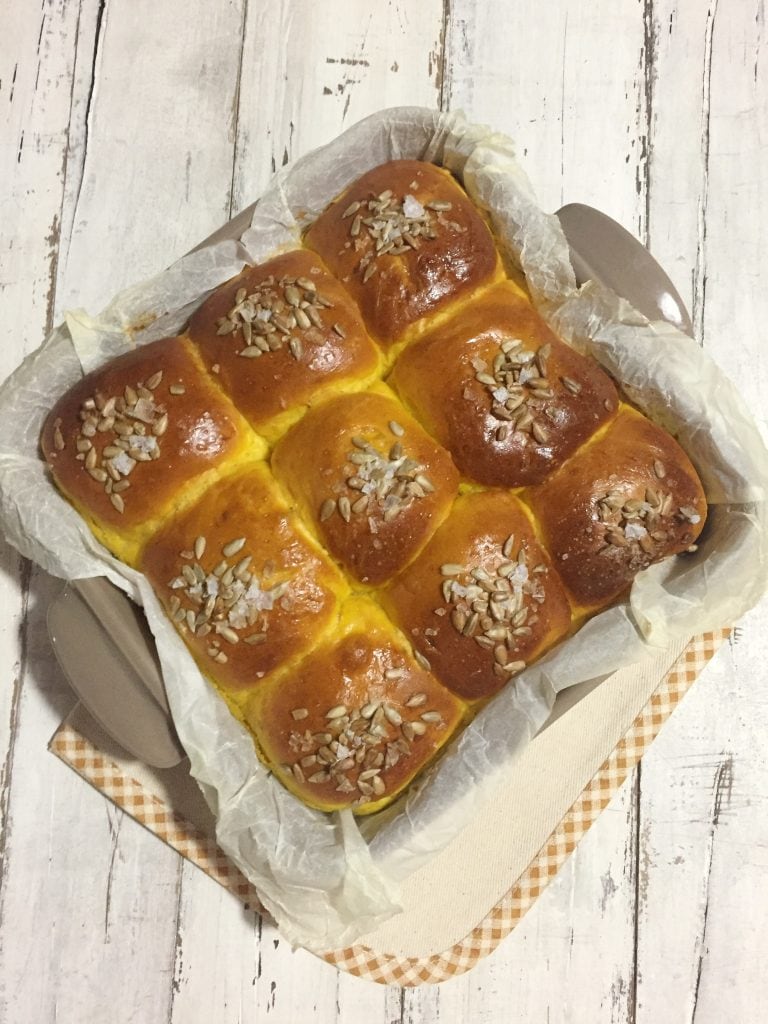 Pãezinhos macios de abóbora