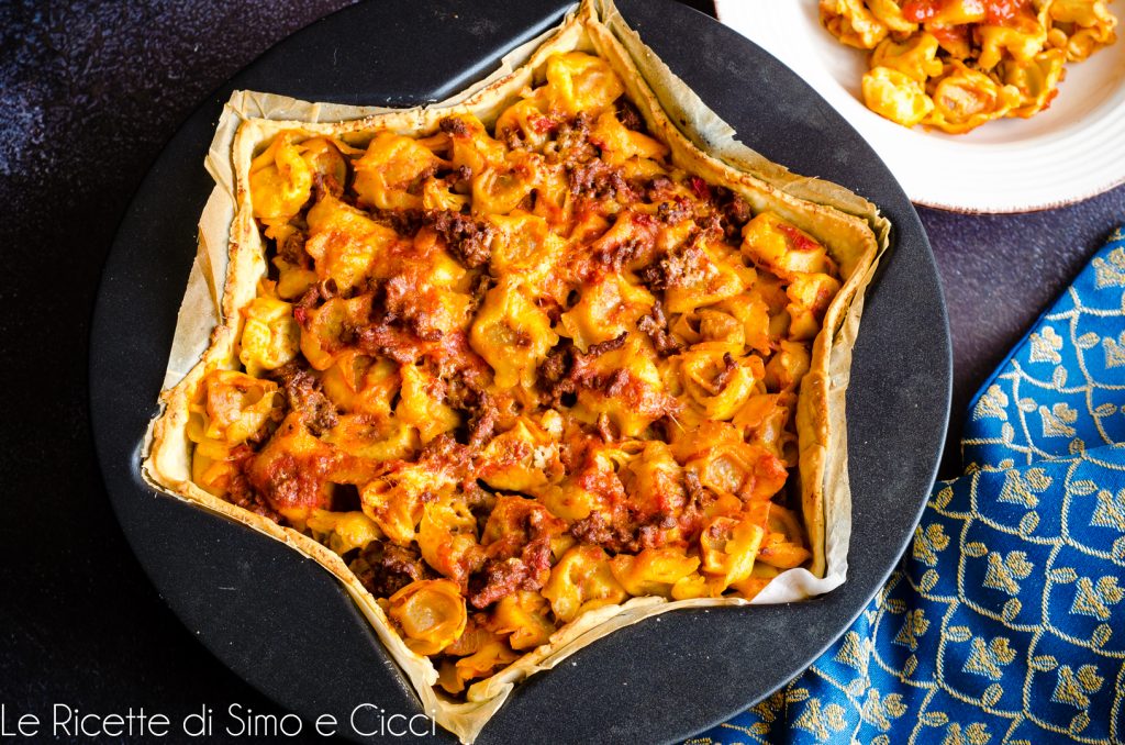 Timbale de cappelletti na crosta ao forno