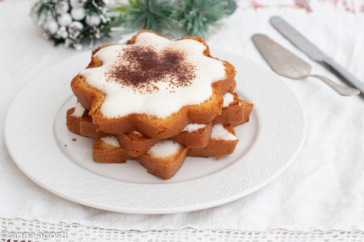 ESTRELAS DE PANDORO com creme de zabaione