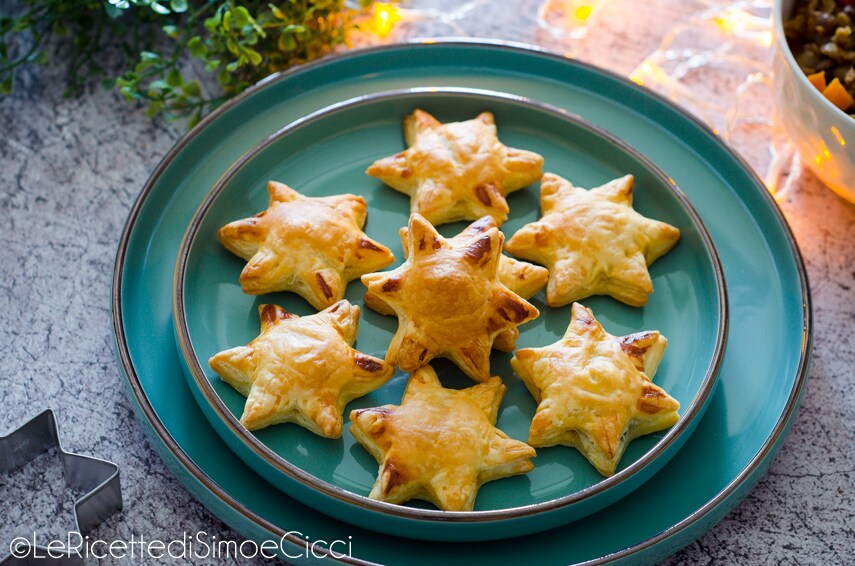 Estrelinhas de massa folhada com lentilhas