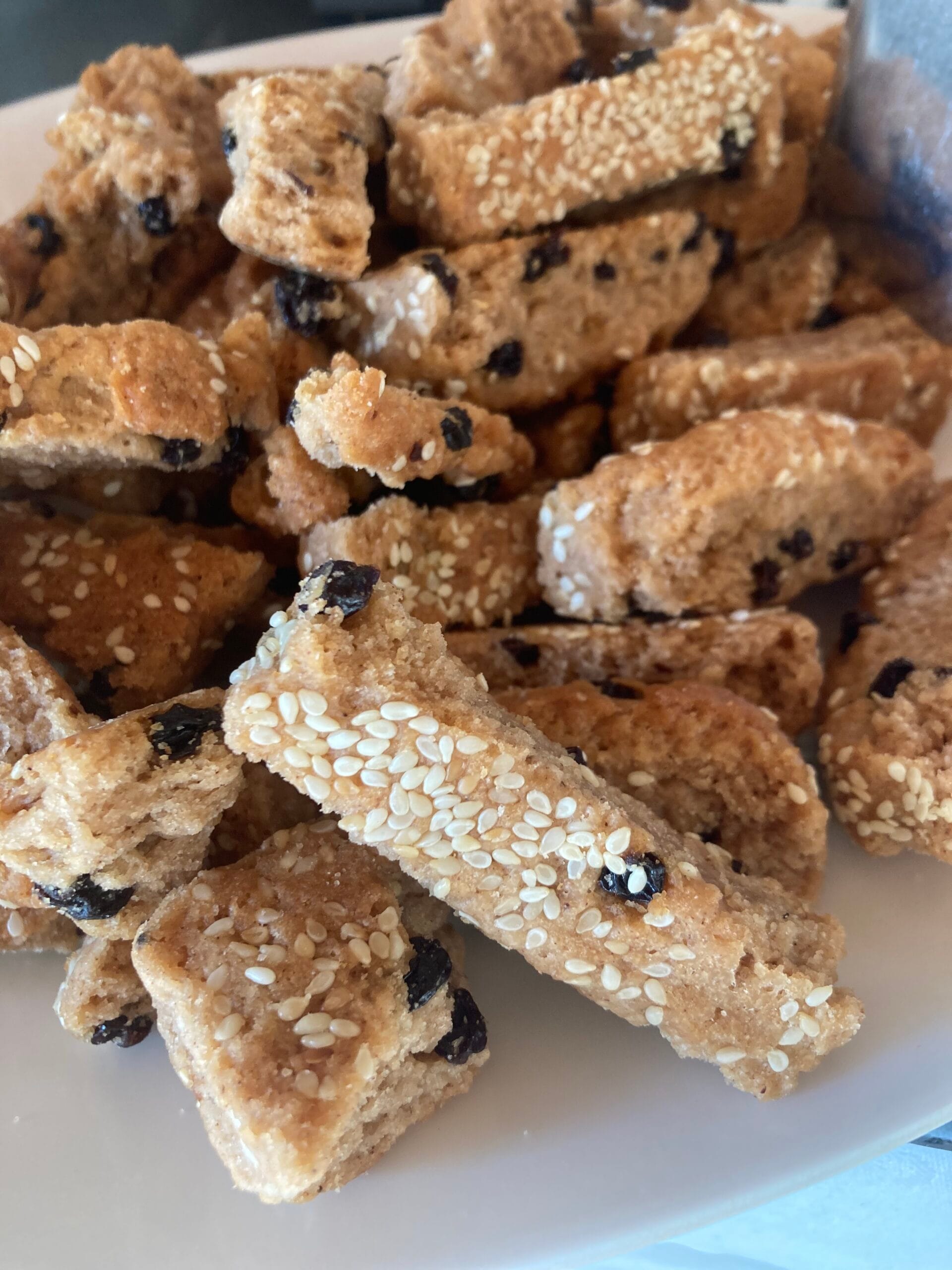 Biscoitos de vinho e uva passa (Grécia)