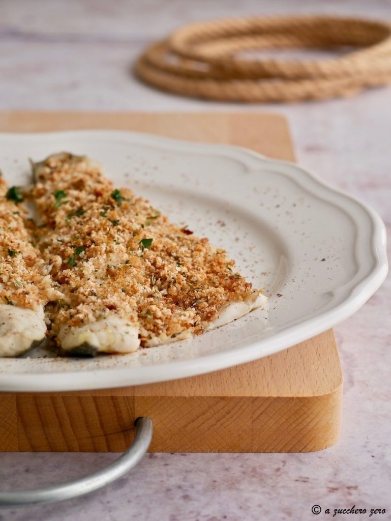 Filés de robalo gratinados no forno
