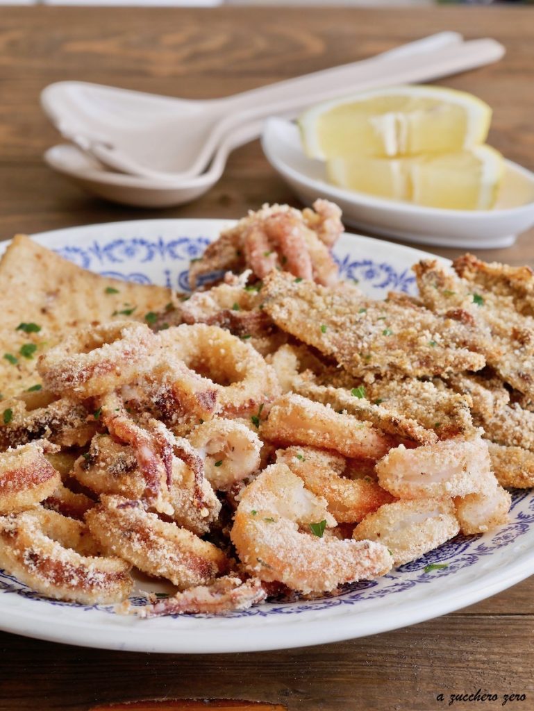 Falso frito misto de peixe assado [com empanado integral e leve]