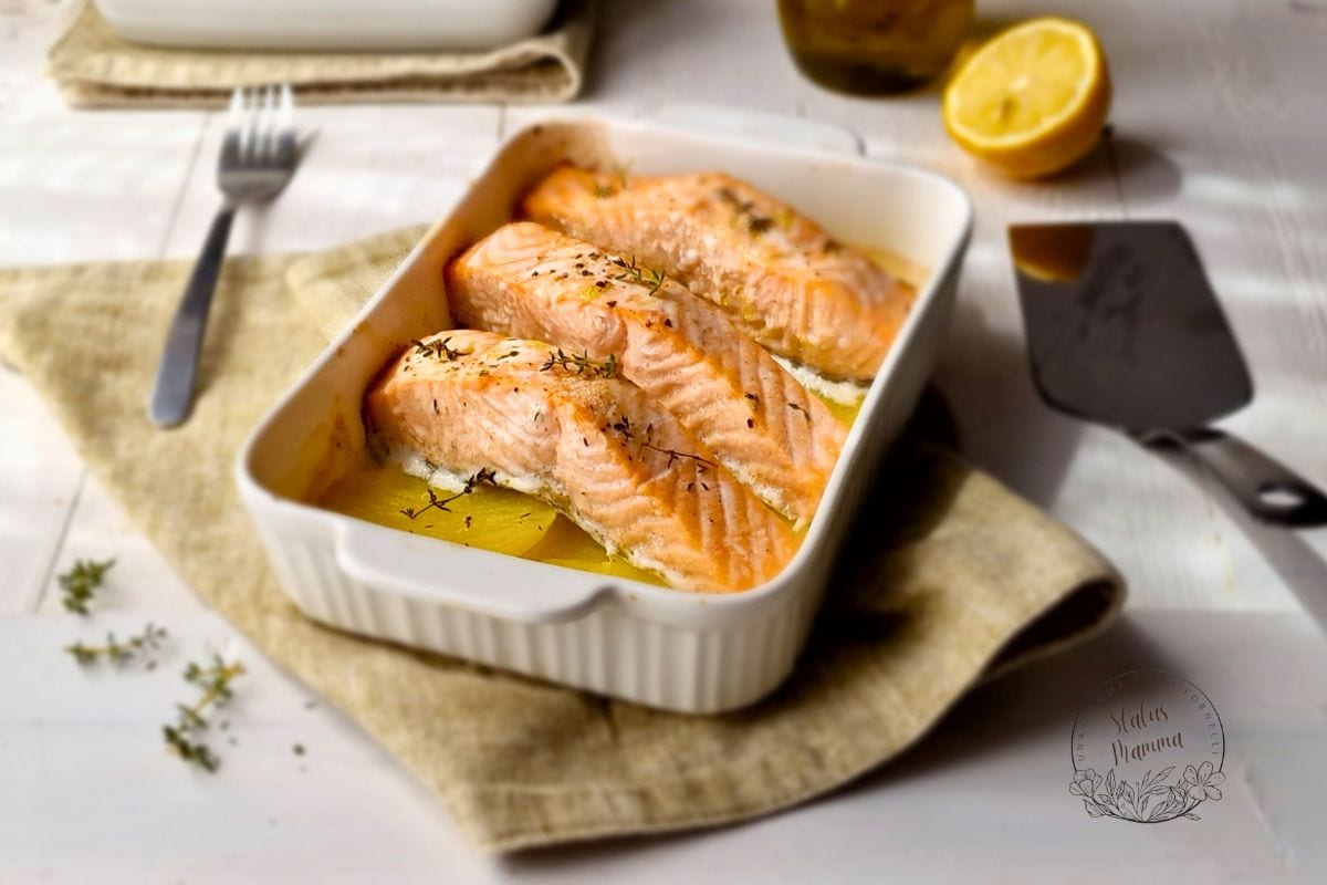 Filé de Salmão Assado com Tomilho e Limão
