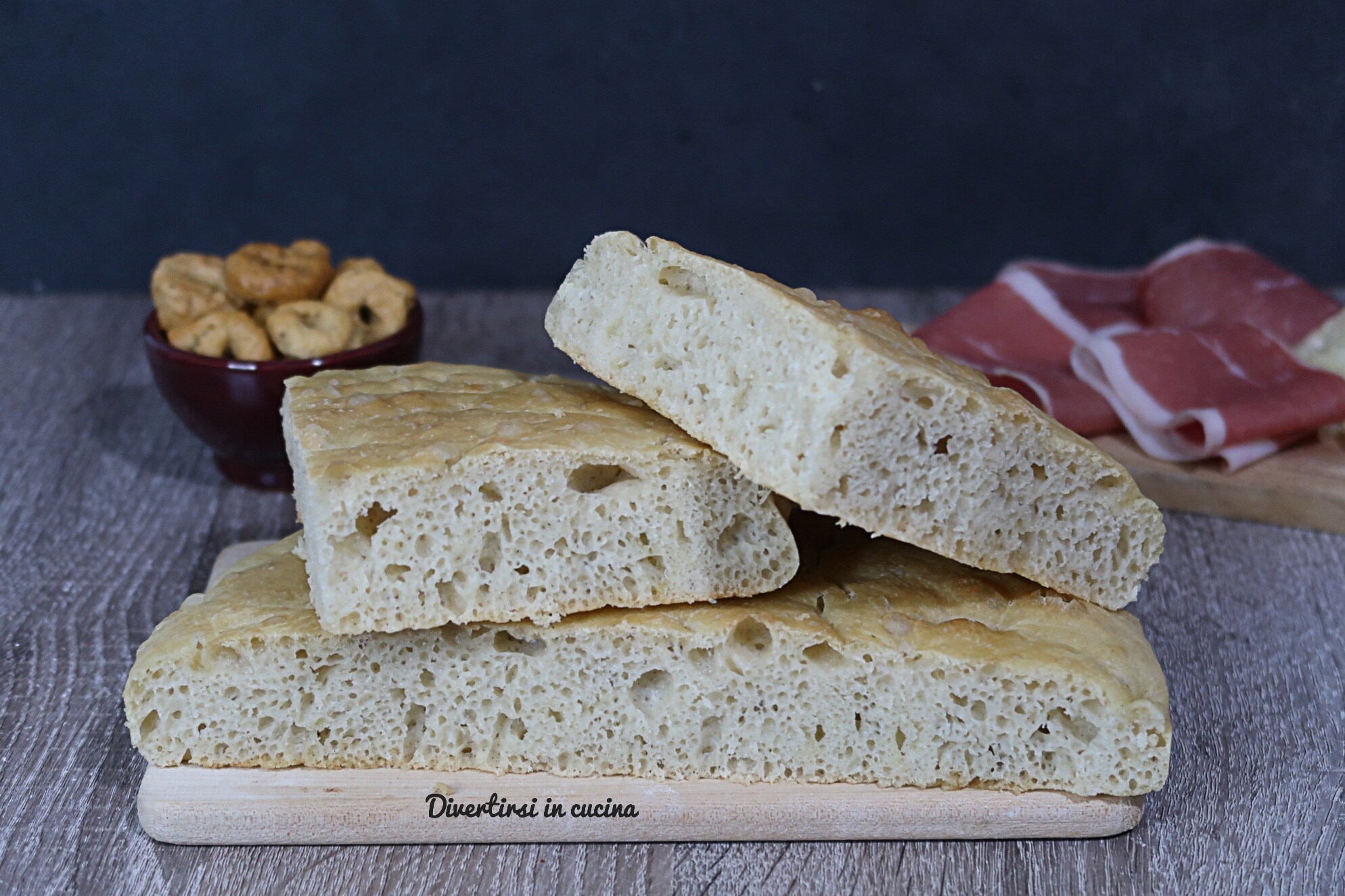 Focaccia com farinha de espelta
