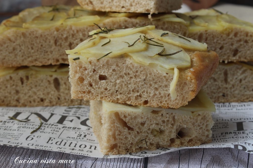 Focaccia de batata e alecrim Cozinha vista mar