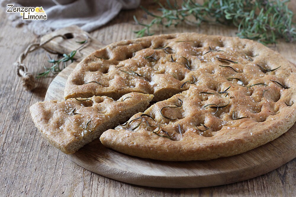Focaccia rústica com grão-de-bico