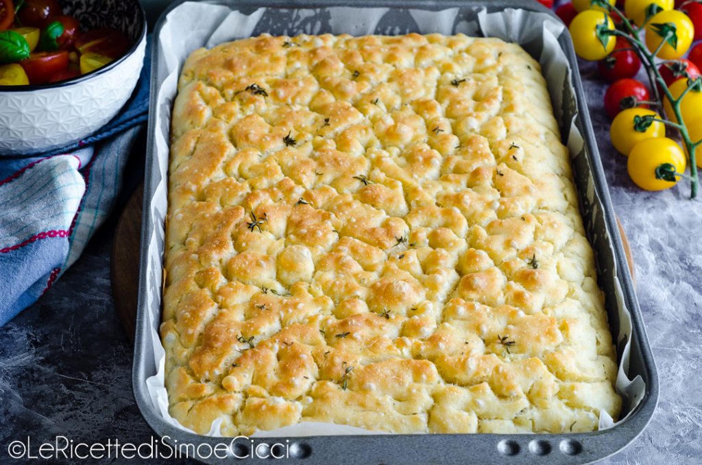 Focaccia sem amassar com alta hidratação