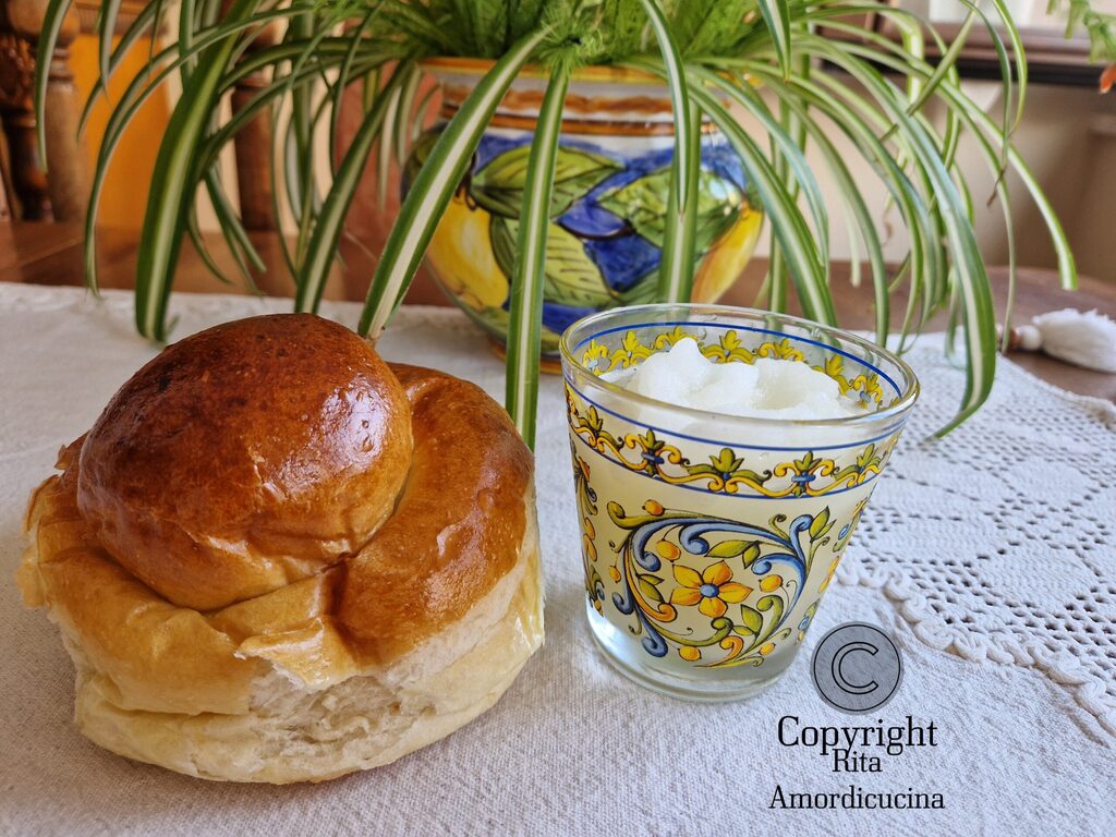 A granita de limão original Siciliana