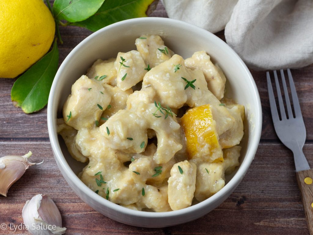 Frango com limão e tomilho na slow cooker