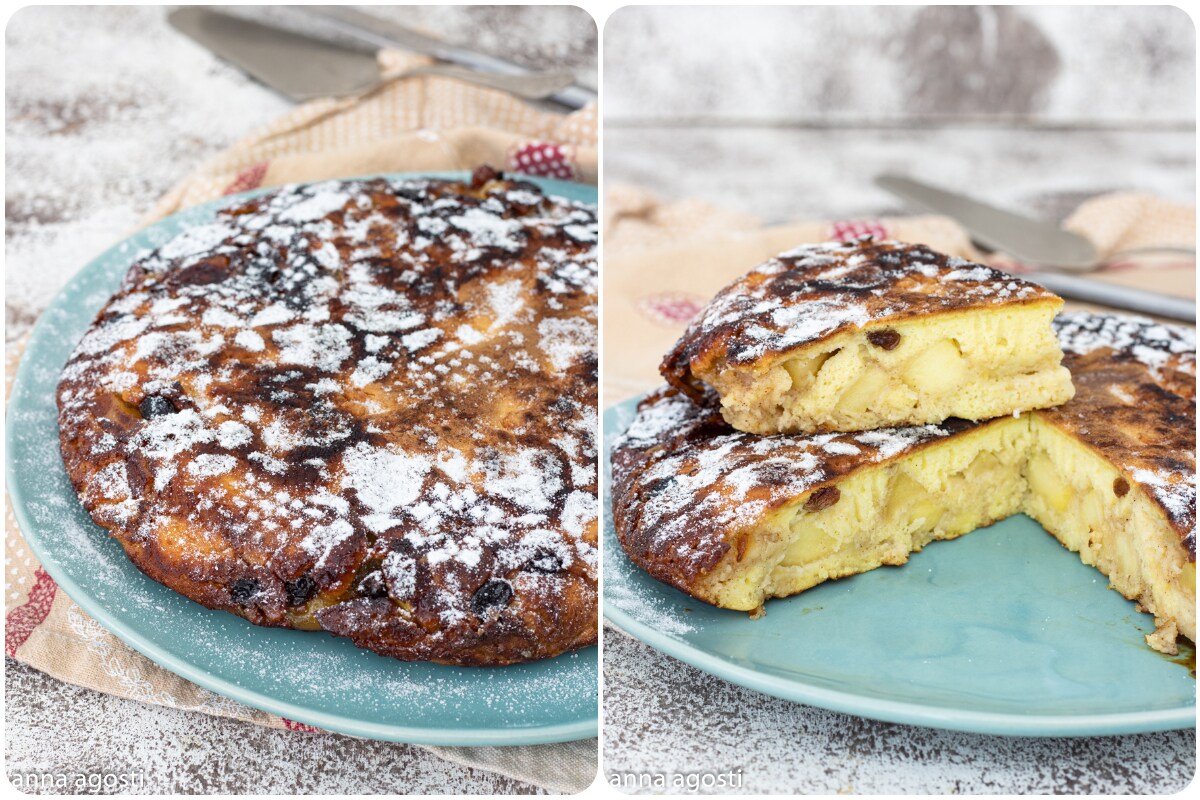 Frittata de maçã na frigideira