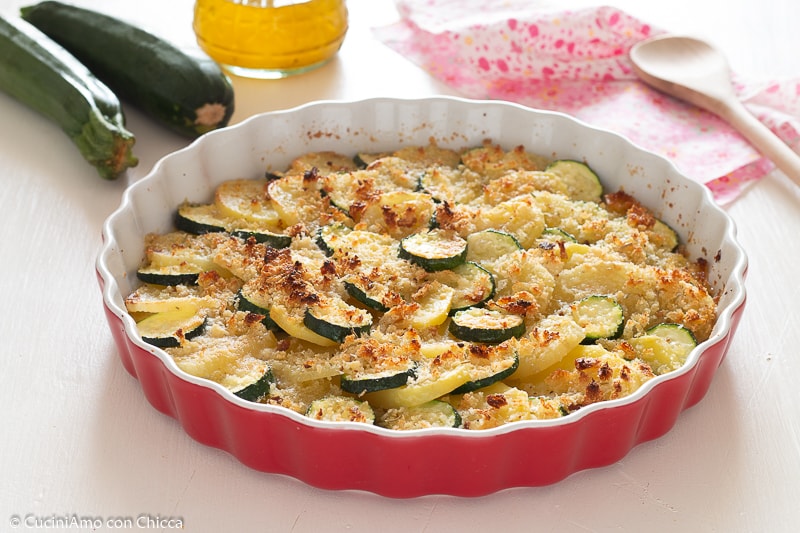 Gratin de abobrinha e batata