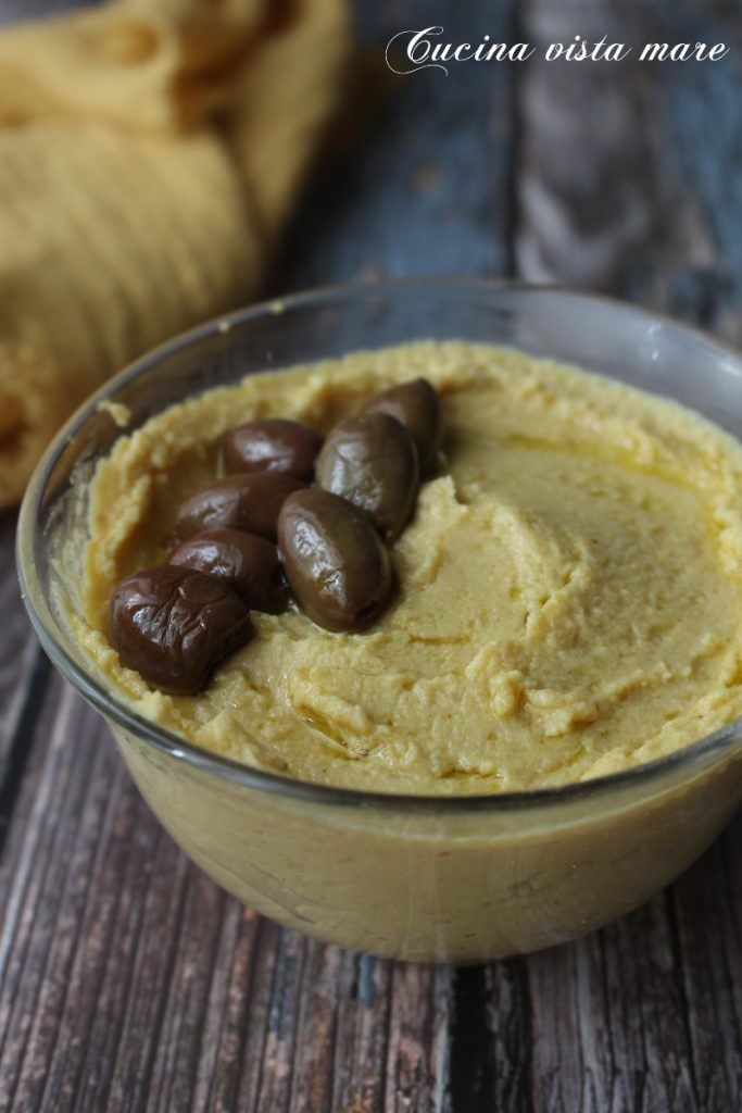Hummus apimentado Cozinha vista mar