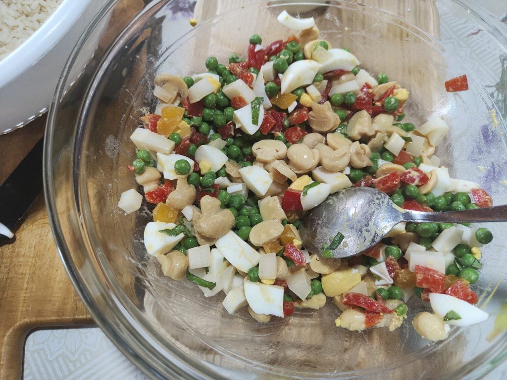 Salada de arroz de verão