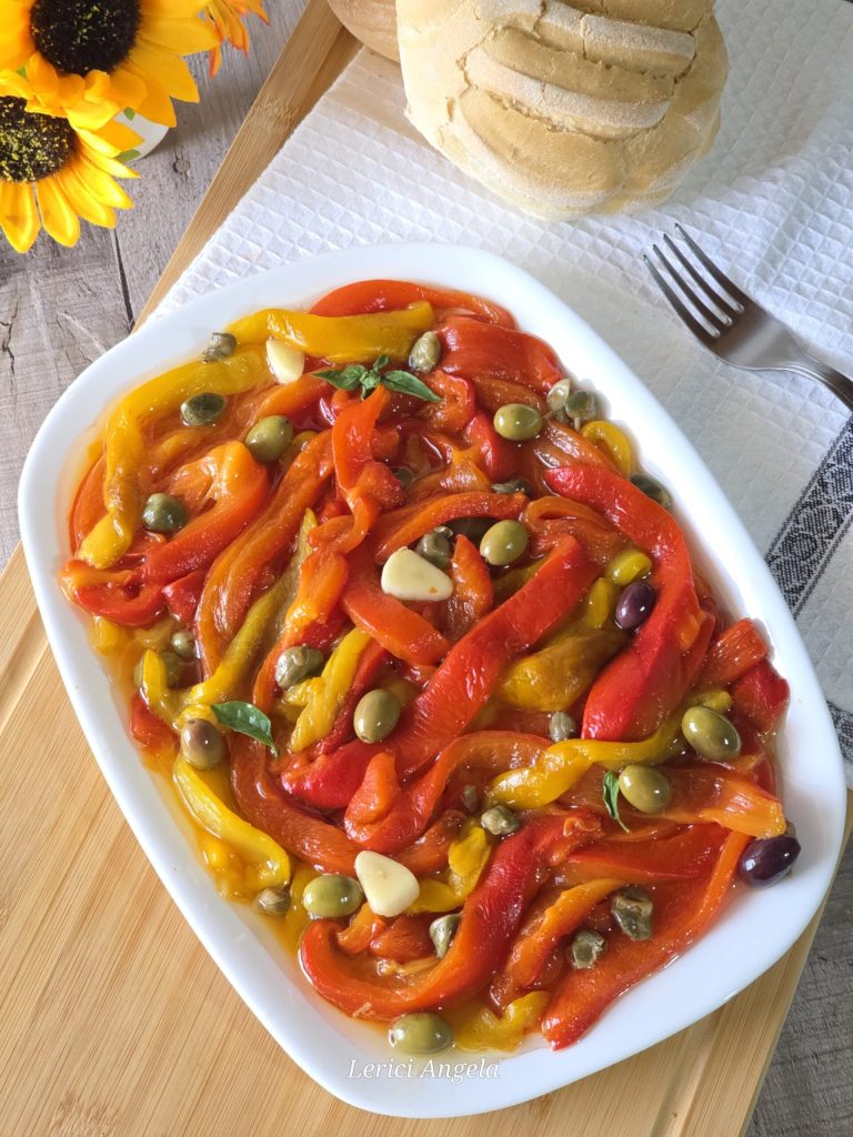 Salada de pimentões assados na fritadeira sem óleo