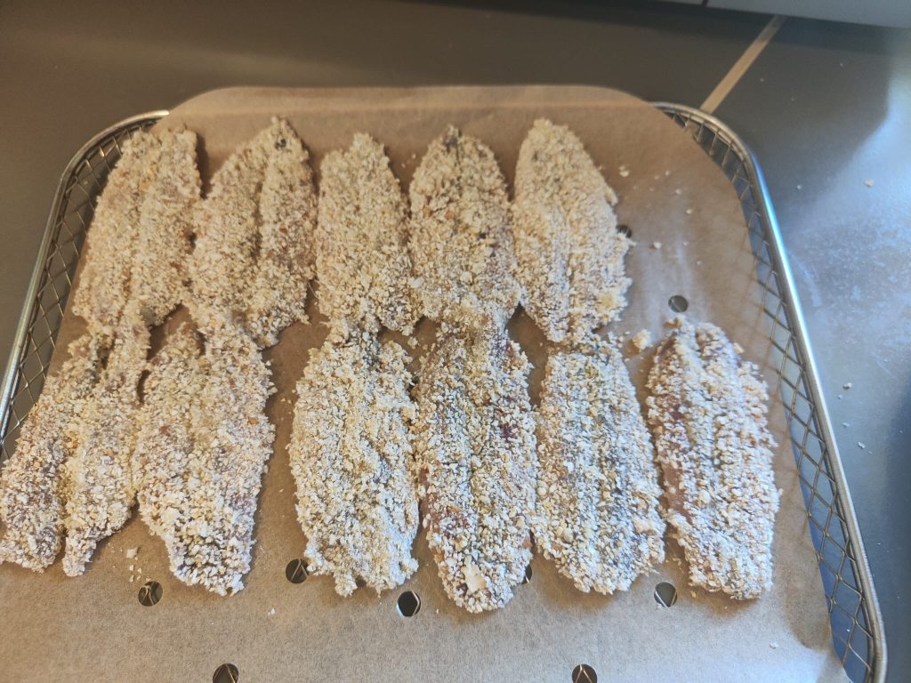 Anchovas empanadas no forno ou na fritadeira a ar