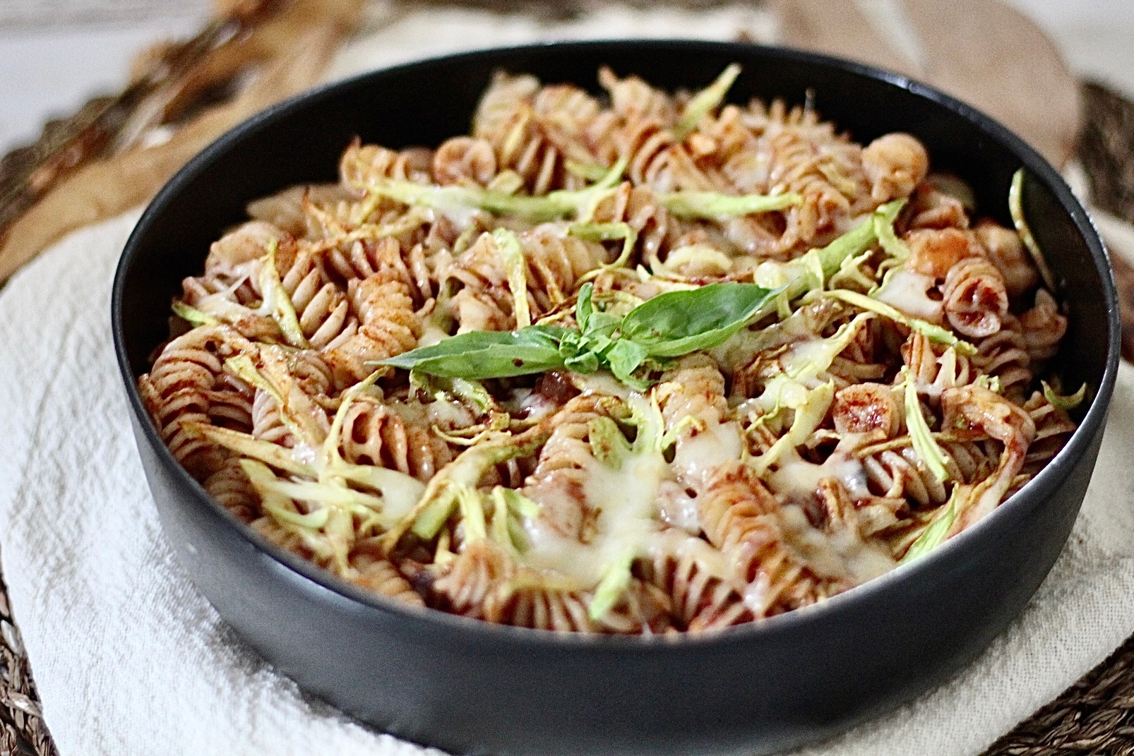 Fusilli cremosos ao forno